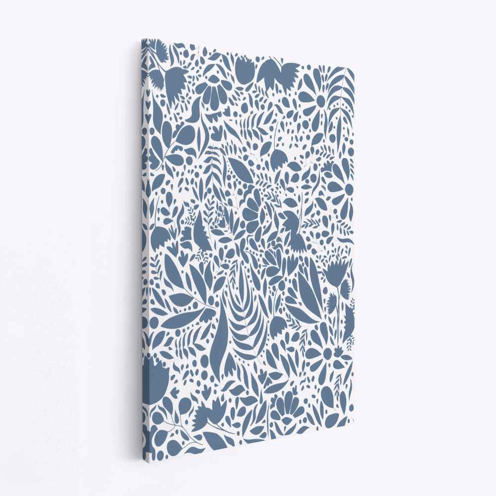 Lienzo - Scandi blue white pattern 2