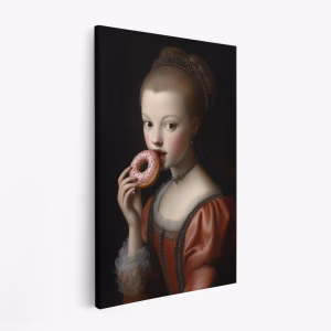 Lienzo - A Woman in Elegant Renaissance Attire