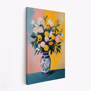 Lienzo - Floral Emojis