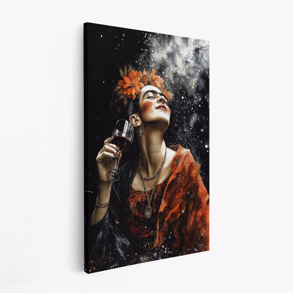 Lienzo - Frida and wine