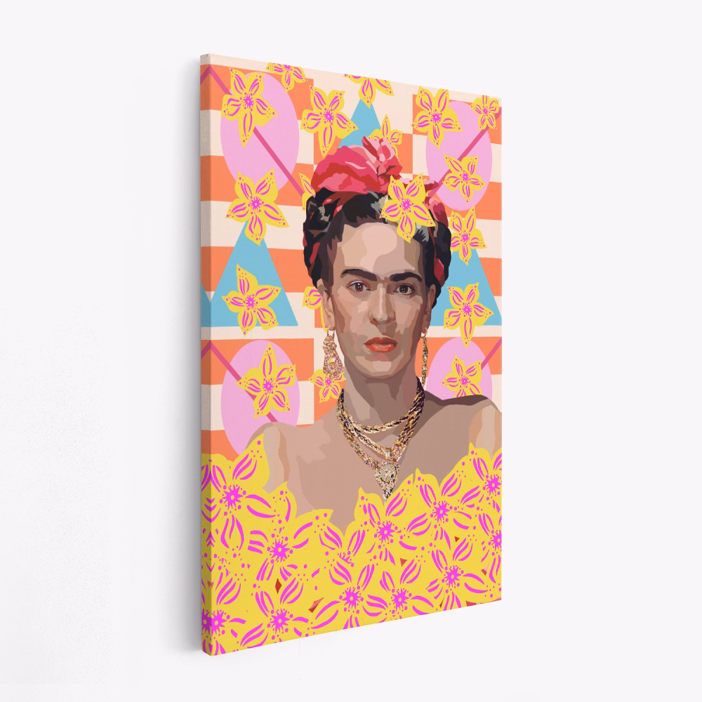 Lienzo - Frida with flowers