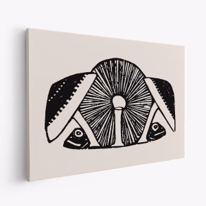 Lienzo - Three Mushrooms 1892 Beige